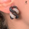 Orecchini in oro rosa con diamanti