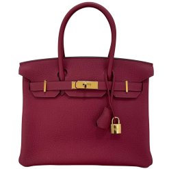 Hermès Birkin 30 Togo Rouge Grenat Hardware Gold